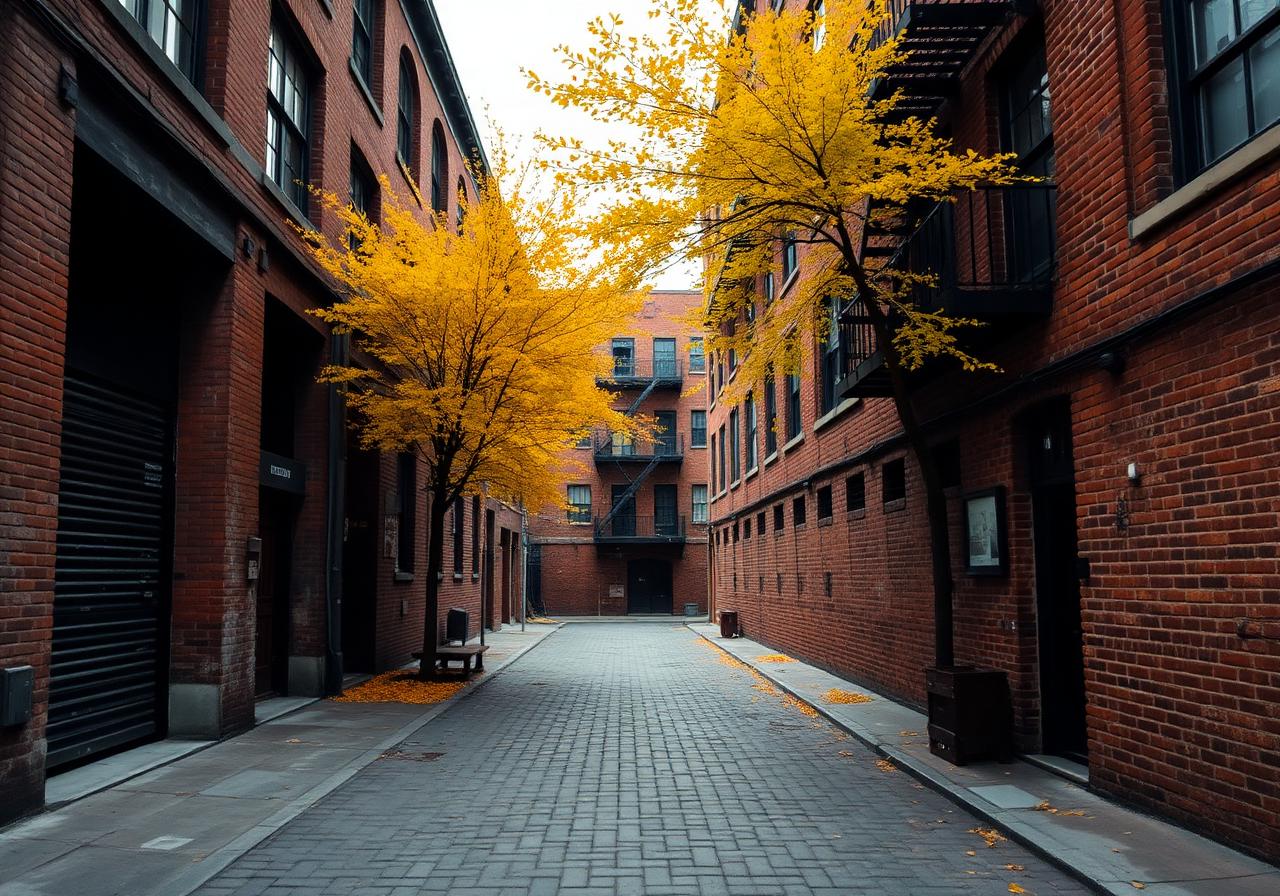 Belgian-block alley