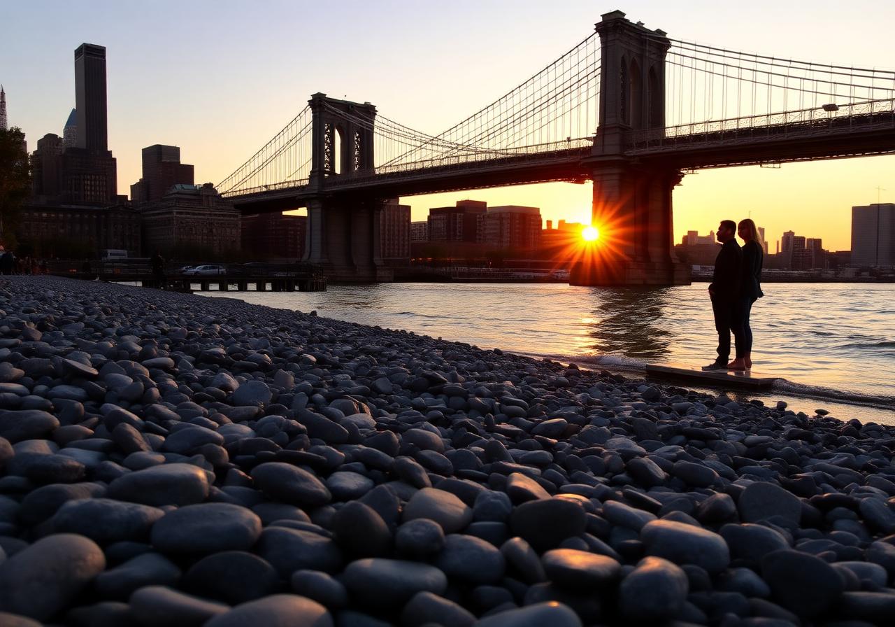 Pebble Beach at sunset